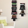 PHOENANCEE Vertical Bookshelf for Wall,Invisible Floating Shelves,2 Tier Spine Bookshelves