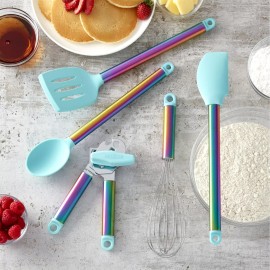 Farberware 527448 5-piece Iridescent and Aqua Kitchen Tool and Gadget Set