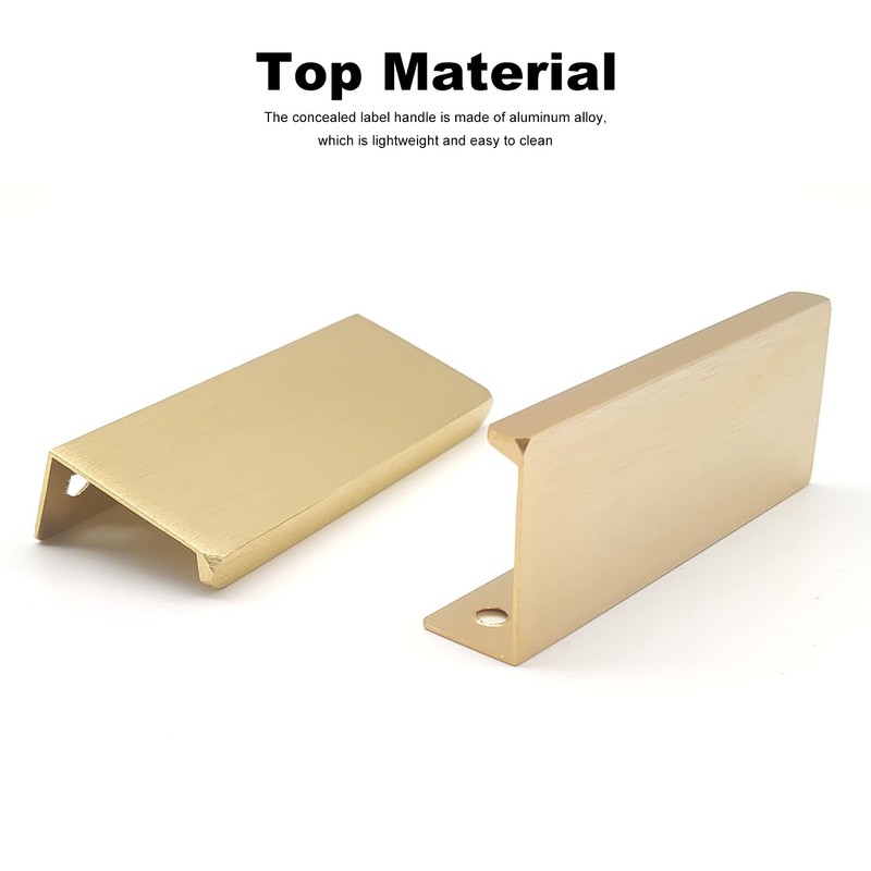 CHEERYMAGIC 2 Pack Back Mount Finger Edge Pull, Concealed Handles