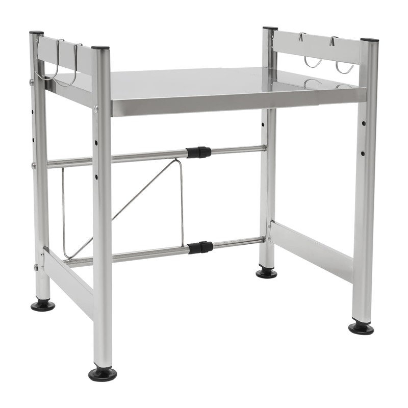 ILWorkTLs 2-Tier Adjustable Microwave Stand,Stainless Steel Microwave Oven Rack with