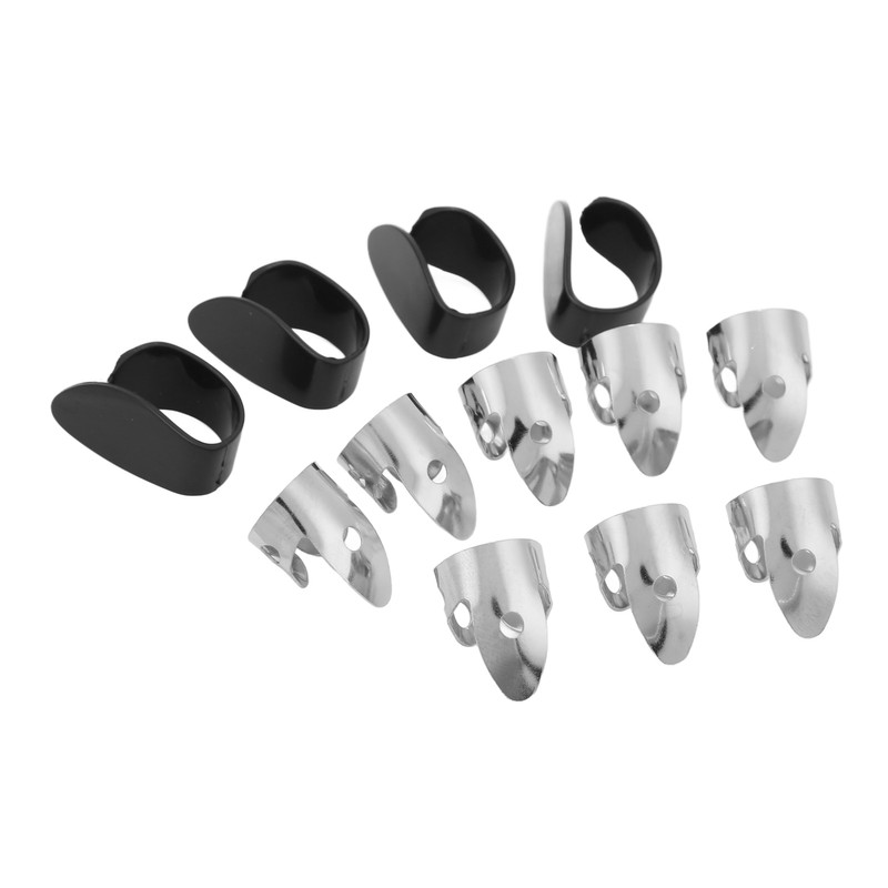 12Pcs Guitar Finger Pick Bass Thumb Protector Instrument Accessory Set