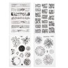 Modixun 4 Themes 45Pcs Clear Stamps, Retro Rubber Clear Stamp,