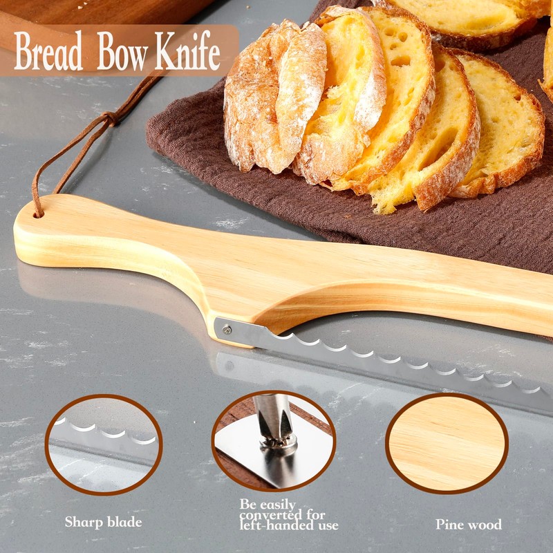 RAPSAKEMOH Sourdough bread knife, Bread slicer for homemade bread,15.7" Serrated,