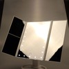 LED Vanity Mirror Three Fold USB Black with Data Cable