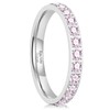 King Will CZ Simulate Diamond Titanium Stackable Rings for Women,