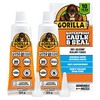 Gorilla 100% Silicone Caulk, Waterproof Sealant, 2.8oz Squeeze Tube (Pack