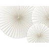 Party Deco Conf. 3 Round Paper Rosettes, White, Pack