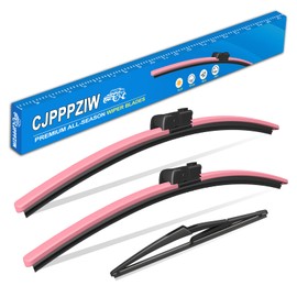 CJPPPZIW® Windshield Wipers Replacement for Jeep Renegade 2015-2023,Streak-free,OEM Quality Premium All-Season Front Rear Pink Wiper Blades-22"+20"+10"(Pack of 3)