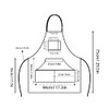 Dadidyc Denim Jean Tool Apron with 4 Pockets Waterproof Adjustable