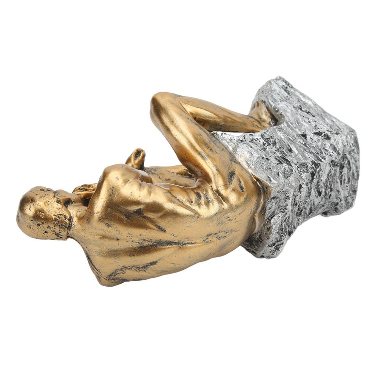 Thinker Statue Retro Style Energetic Lines Stable Nonslip Durable Resin