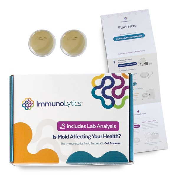 ImmunoLytics DIY Mold Test Kit for Home - Easy to Use Professional Mold Testing Kit - Individual Room Screening Package - Includes Lab Analysis (2 Rooms/Plates)