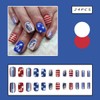 4th of July Press on Nails Short Square Fake Nails