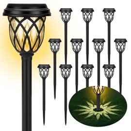 ruhotili Solar Outdoor Lights, Outdoor Waterproof IP65, Bright Powered by Solar Garden Lights for Patio, Yard, Driveway Decoration (12 Pack