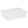 Sterilite 28 Qt Underbed Storage Box, Stackable Bin with Lid,