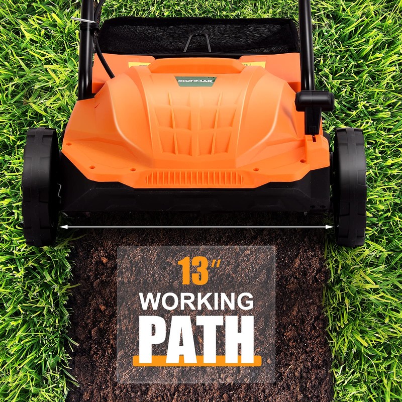 ARNOT Lawn Dethatcher & Scarifier, 2-in-1 Electric Corded Lawn Dethatcher,