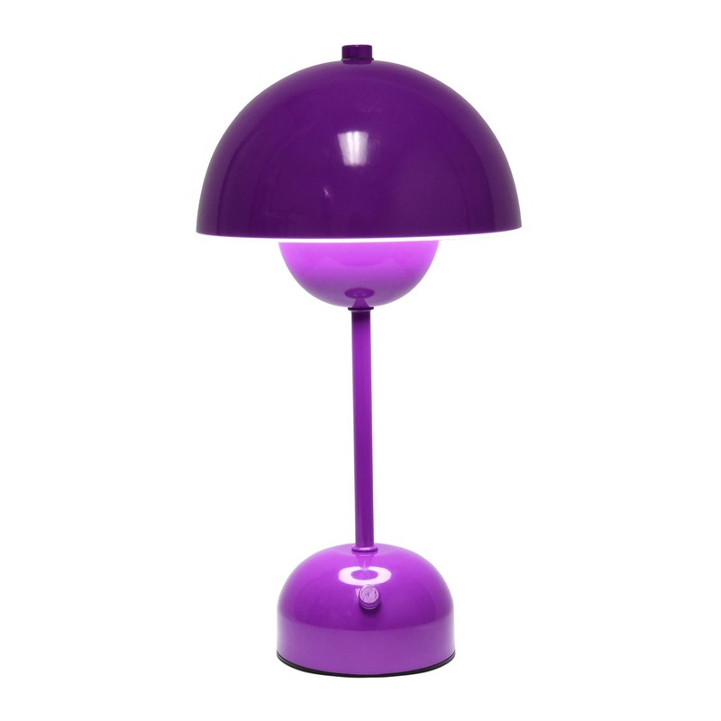 Simple Designs LD1069-PRP 11.8" Mushroom Magic Dimming LED Touch Stick