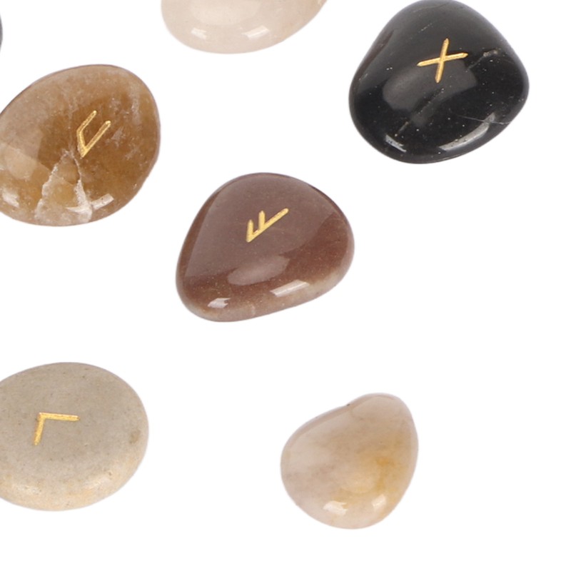 25pcs Rune Stones Set Good Luck Eliminate Negativity Lightweight Divination