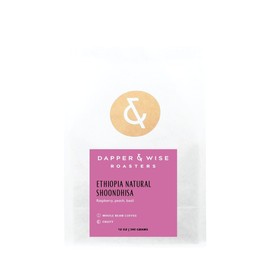 Ethiopia Natural Shoondhisa - Roasted by Dapper & Wise - Whole Bean Coffee - 12 Ounce Bag