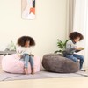 MOMCAYWEX 2-in-1 Kids Round Bean Bag Chair, Fluffy Beanbag with