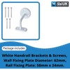 White Handrail Brackets Stair Handrail Bracket Bannister Support Handrails 63mm
