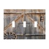 Wood Garage Barn Door Cabin 3 Gang Light Switch Cover