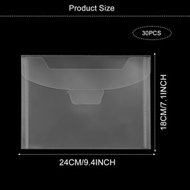 30 Pcs Large Clear Stamp and Die Storage Bags 9.4x7 Inch, Resealable Plastic Craft Organizer Pockets for Scrapbooking, Card Making, Cricut Dies, DIY Paper Crafts