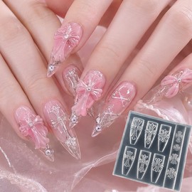 MUIF Easy cross chrome 6-piece mold nail parts, 1 piece, chrome cross, 6-piece / 무이프 손쉬운 십자가 크롬 6구 몰드 네일 파츠, 1개, 크롬십자가,6구