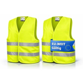 2 x Safety Vest Car ISO20471-2026: Yellow – Reflective Safety Vest for Cars & Trucks – Emergency & Breakdown Vests