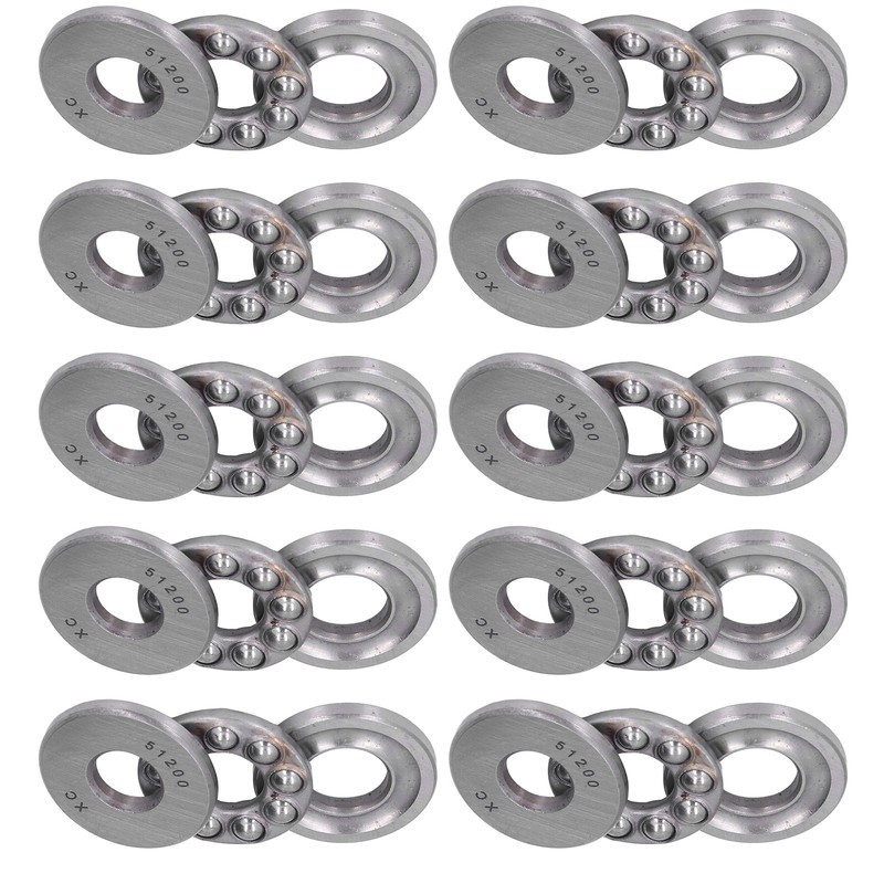 10Pcs Thrust Ball Bearing Single Direction Accessory Replacement Set Kit