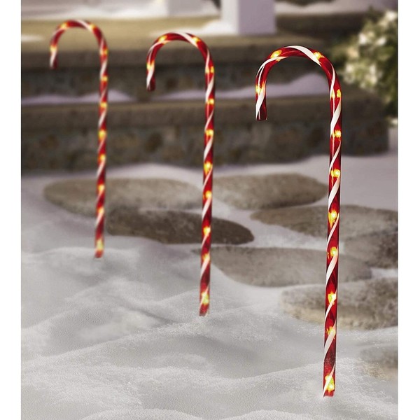 Lighted Candy Cane Pathway Markers (28") -Set of 12 (4