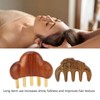 Sandalwood Massaging Comb Lotus Ox Horn Shape Reduce Pressure Wide