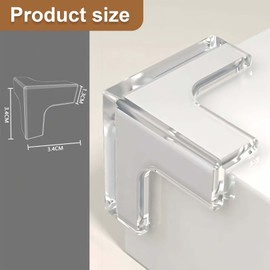 6 Pcs Clear Corner Protectors for Kids, Furniture Protector, Transparent Corner Protectors, Baby Proofing Corners, with Thick Strong Adhesion, for Furniture Against Sharp Corners