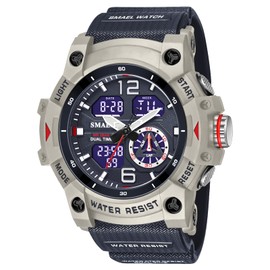 Mens Digital Watch, Sport Watches for Men Outdoor Military Digital Analog Stopwatch Waterproof Multifunctional Wrist Watch