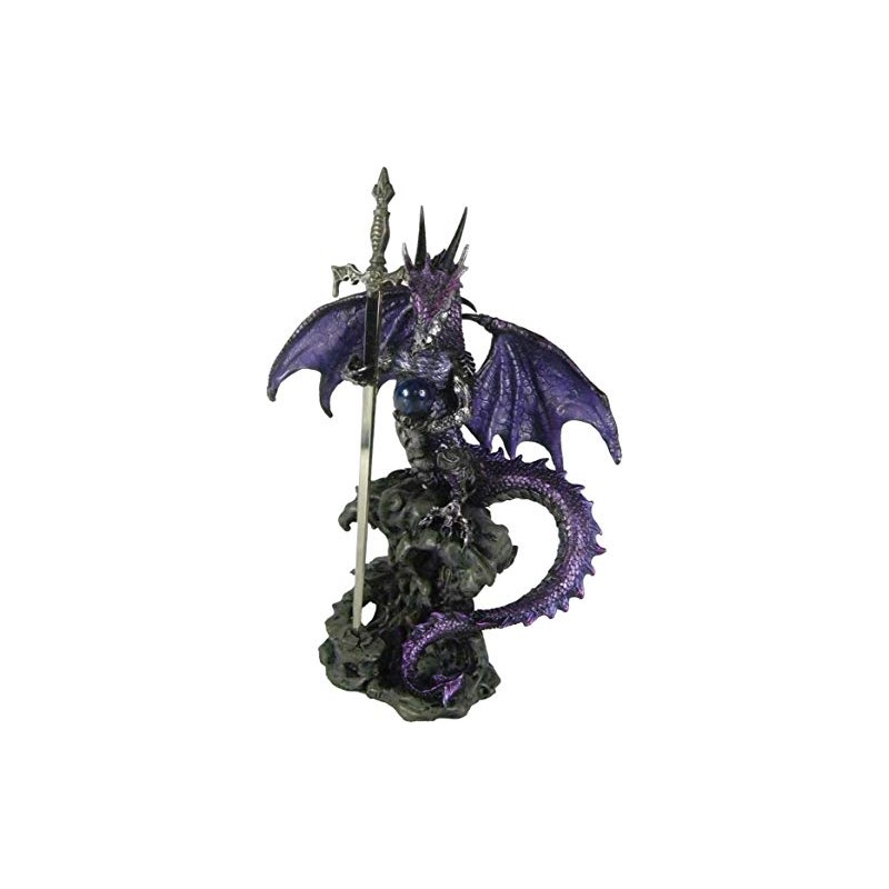Nemesis Now Dragon Blade 22.5cm Letter Opener, Resin, Purple, One