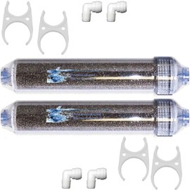 RO/DI 2 Color Changing Refillable 2X10 Clear Inline Cartridges 4 Elbows Included
