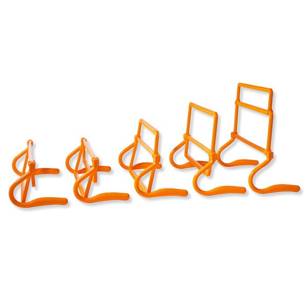 Trademark Innovations Adjustable Speed Training Hurdles (Set of 5), Orange