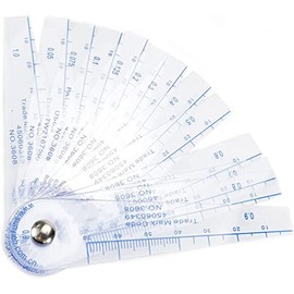 Rannb Plastic Metric Feeler Gauge 0.05-1mm Thickness 13 Blades Gap Measuring Tool