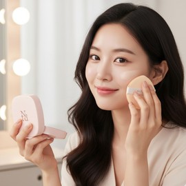 Natinda Silky Cover Cushion Pact No. 23 Subji Crew Pact for oily skin that doesn't come off / 묻어나지않는 지성피부 나틴다 실키 커버 쿠션 팩트 23호 수부지 승무원팩트