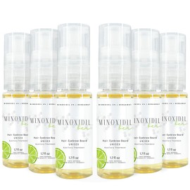 Espuma Minoxidil 5% con Concentrado de Bergamota Tratamiento Barba y Cabello 6 Botellas