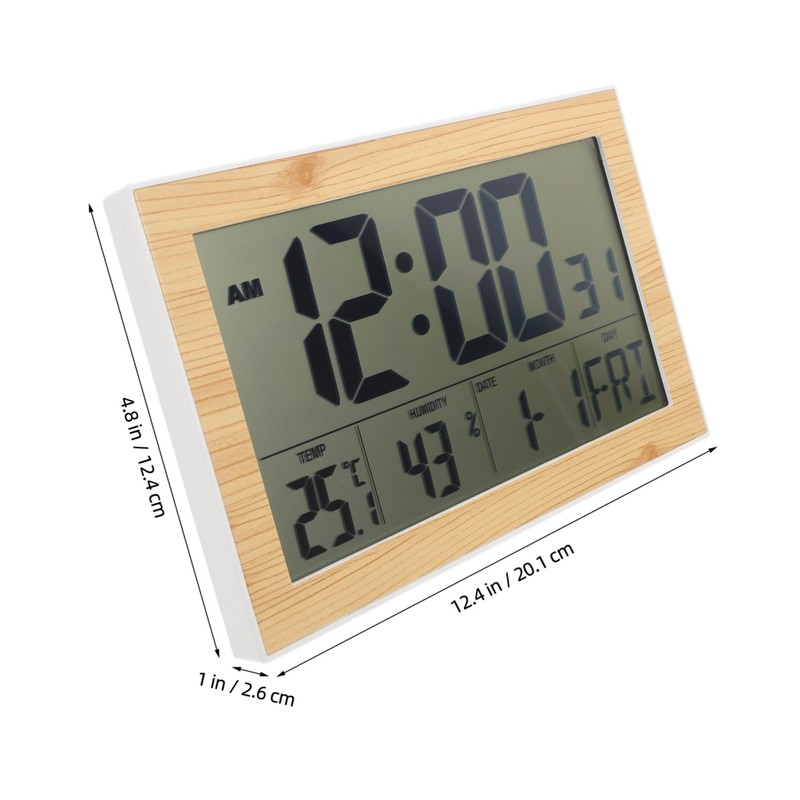 NOLITOY 1Pc Large Display Digital Hanging Calendar Clock Wall Mounted