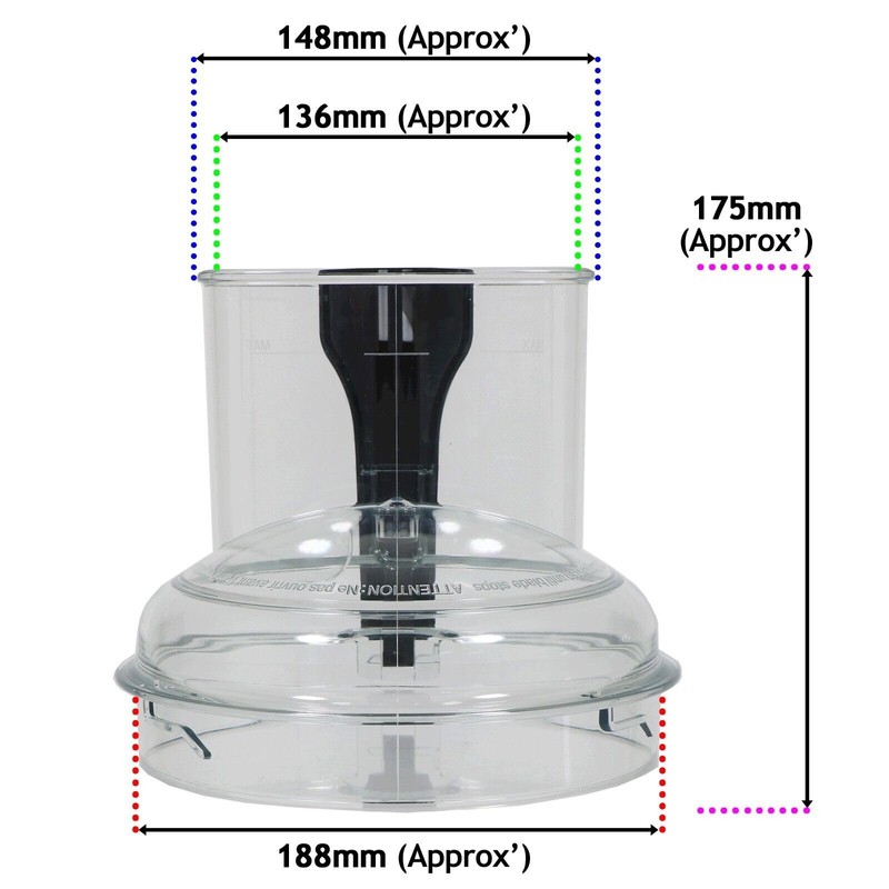SPARES2GO Replacement Lid Cover Compatible with Magimix CS4200XL CS5200XL Food