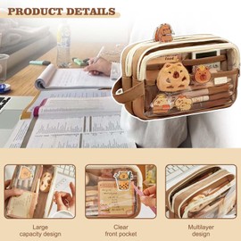 Capybara Pencil Case Capybara Stationery Set Capybara Stationery Comes with a Capybara Doll 20 Capybara Stickers 2 Brooches and Pendants Images Pencil Pouch for Stationery Cosmetics Toiletry Storage