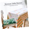 CHILDWEET Mexican Party Tablecloth Carnival Decorative Table Runner PVC Table