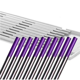 WeldingCity 10-pcs TIG Welding Tungsten Electrode Tri-Element Non-Radioactive (Purple/AWS: EWG) 1/16" x 7" | 10-pk