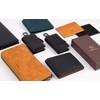 VISOUL Men's Wallet, Genuine Leather, Holds 12 Cards, Carbon Leather,