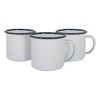 Argon Tableware White Enamel Espresso Cups - Metal Outdoor Camping