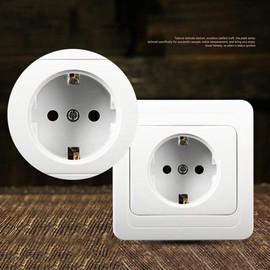 Mayata 1pcs Wall Panel Power Socket Plug Grounded 16A French Standard Electrical Outlet 86mm 86mm
