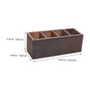 COHEALI Cosmetic Storage Box Wooden Makeup Brush Holder Organizer Desktop