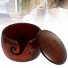 Wooden Yarn Bowl for Crochet & Knitting – Portable Pine