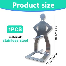 YAPKOLV Grillwursthalter Aus Edelstahl, Kreativer Stehender Mann Wurst Grillständer, Tragbarer Hot Dog Bräter, Hot Dog Grillhalter Für Outdoor Camping Kochzubehör